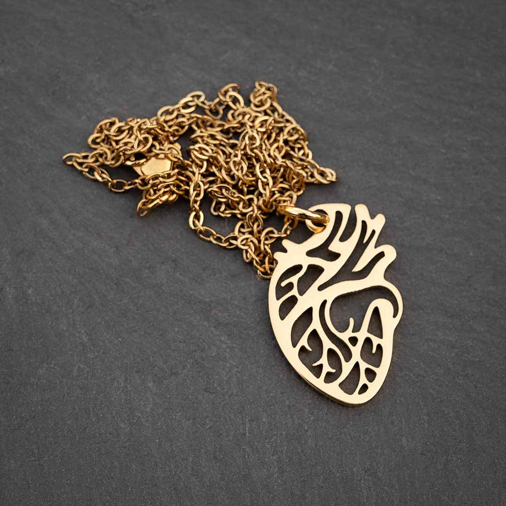 Anatomical Heart Pendant Necklace
