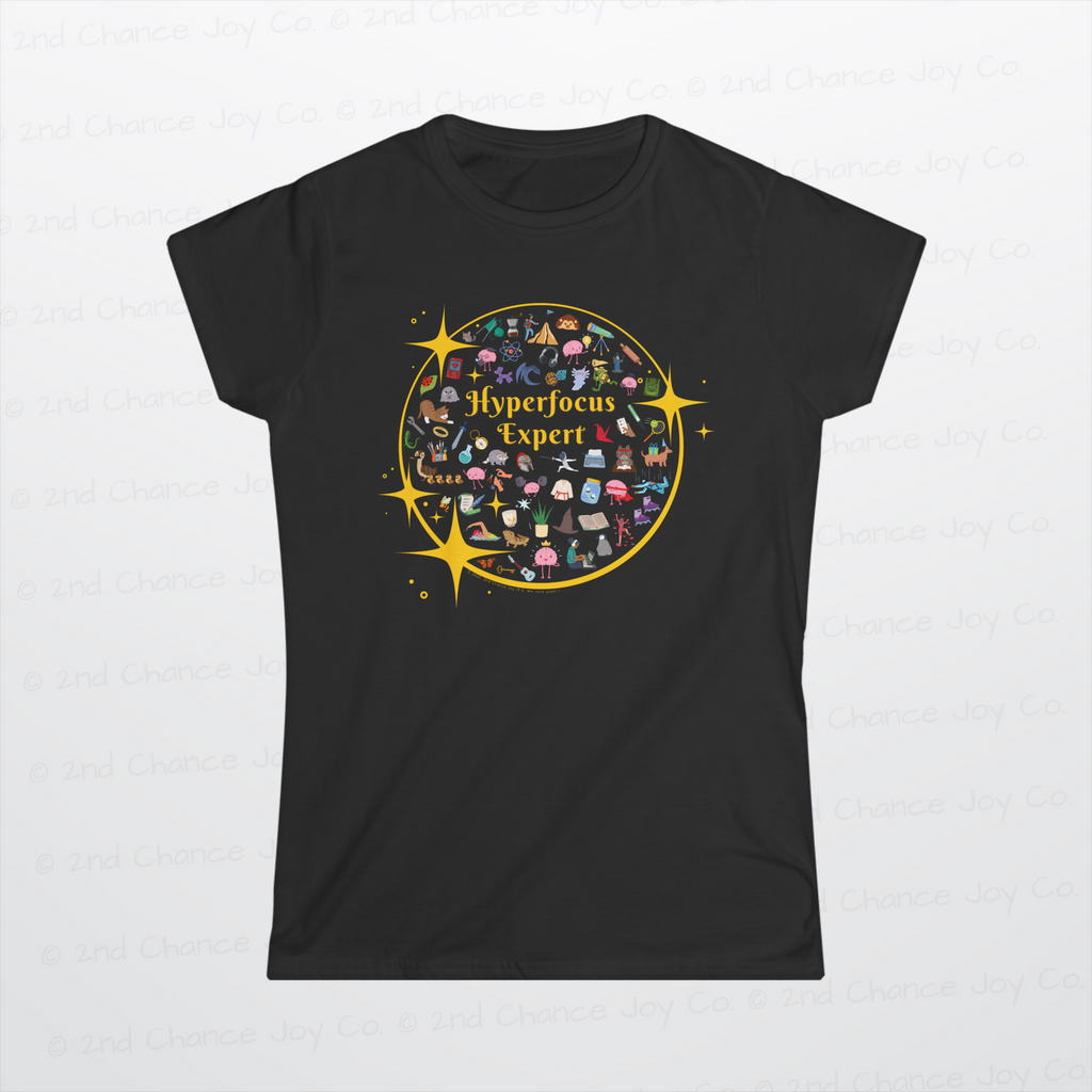Hyperfocus Expert *Juniors Fit* | ADHD & Neurodiversity Starry Mini Icons - Juniors/Ladies Slim-Fit T-Shirt