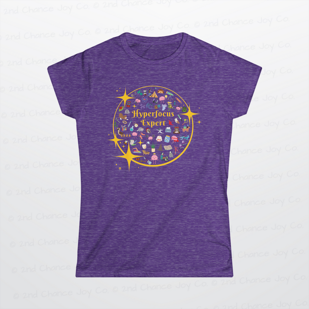 Hyperfocus Expert *Juniors Fit* | ADHD & Neurodiversity Starry Mini Icons - Juniors/Ladies Slim-Fit T-Shirt