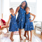 "Cosmic Compass" Constellations Adult Sleeveless Dress with Pockets