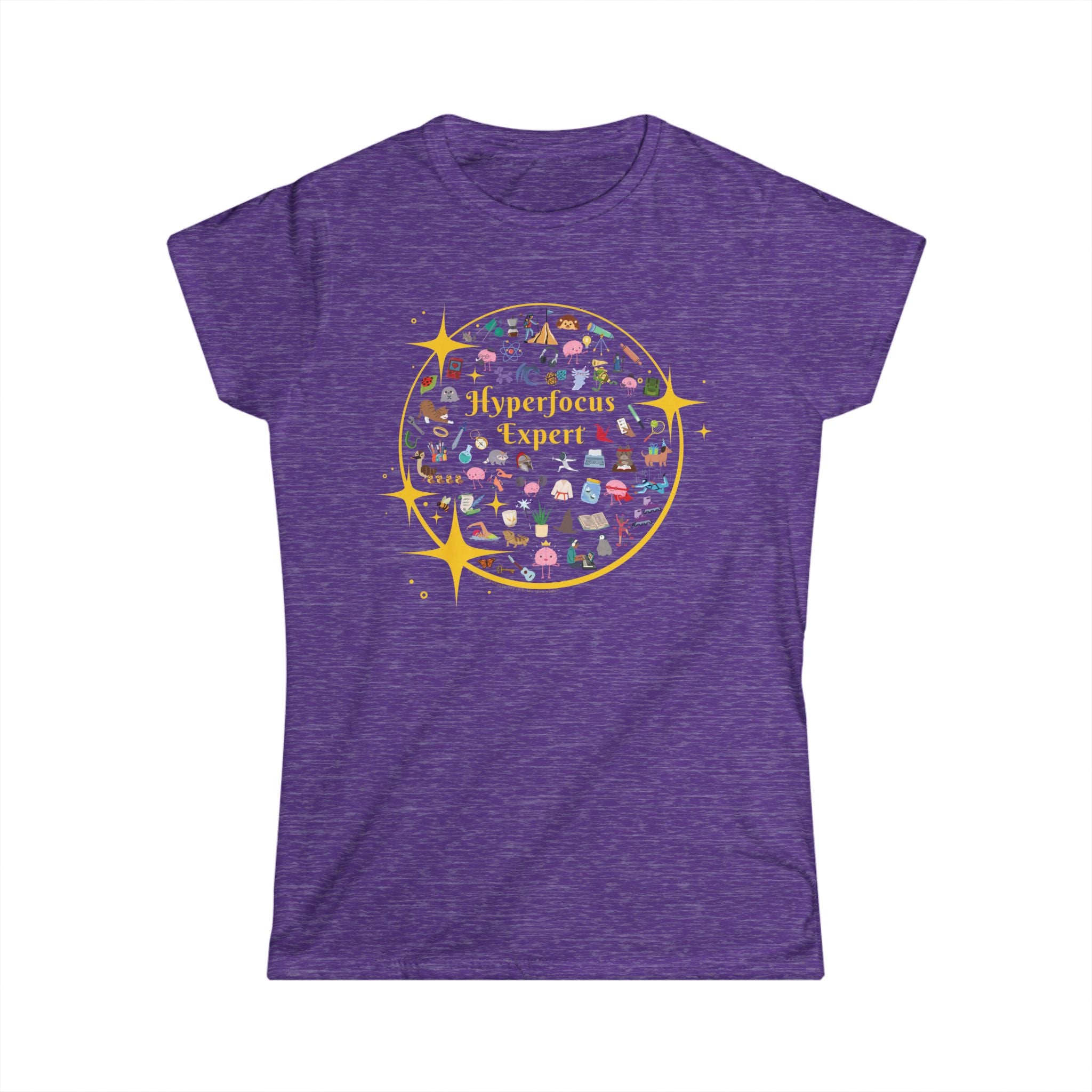 Hyperfocus Expert *Juniors Fit* | ADHD & Neurodiversity Starry Mini Icons - Juniors/Ladies Slim-Fit T-Shirt