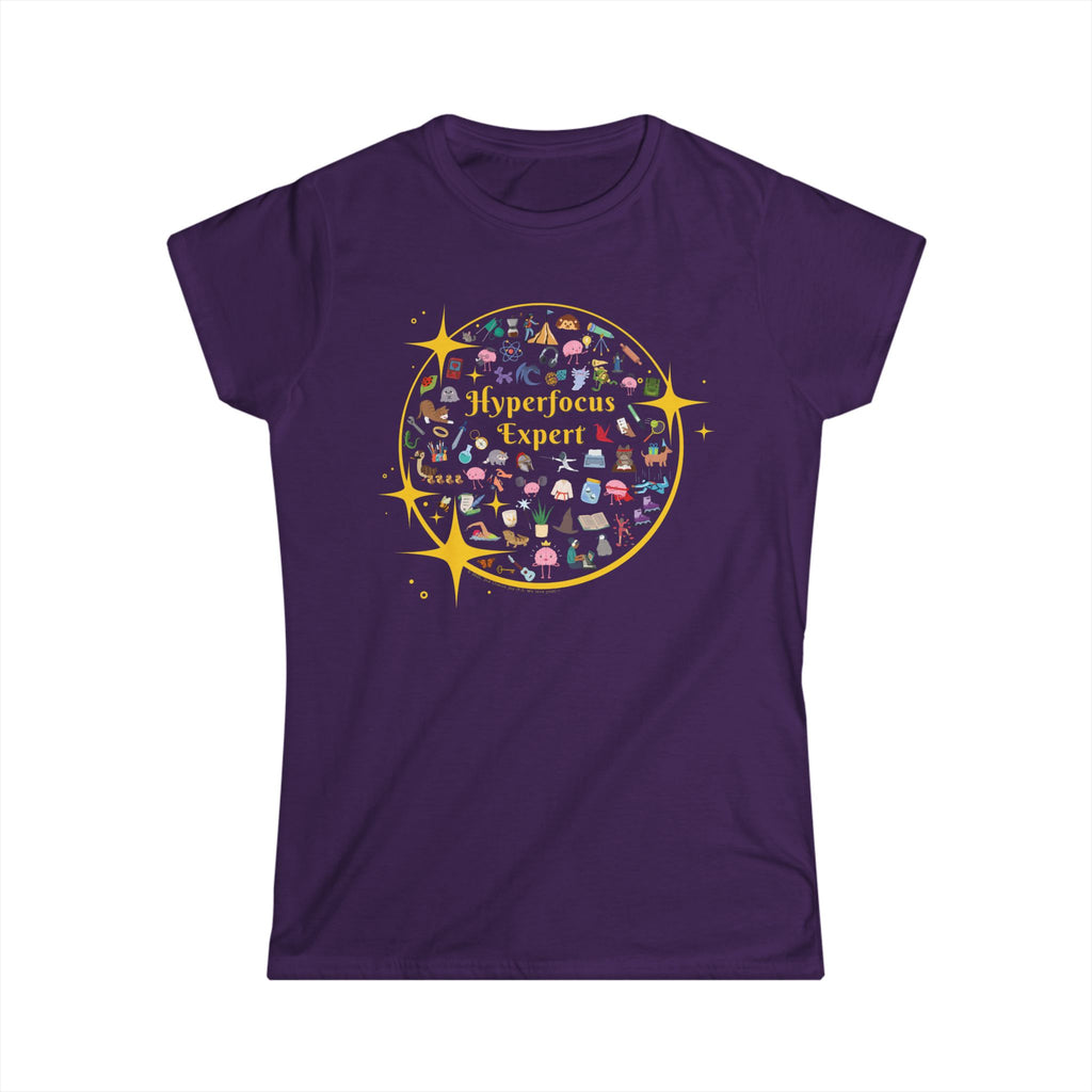 Hyperfocus Expert *Juniors Fit* | ADHD & Neurodiversity Starry Mini Icons - Juniors/Ladies Slim-Fit T-Shirt
