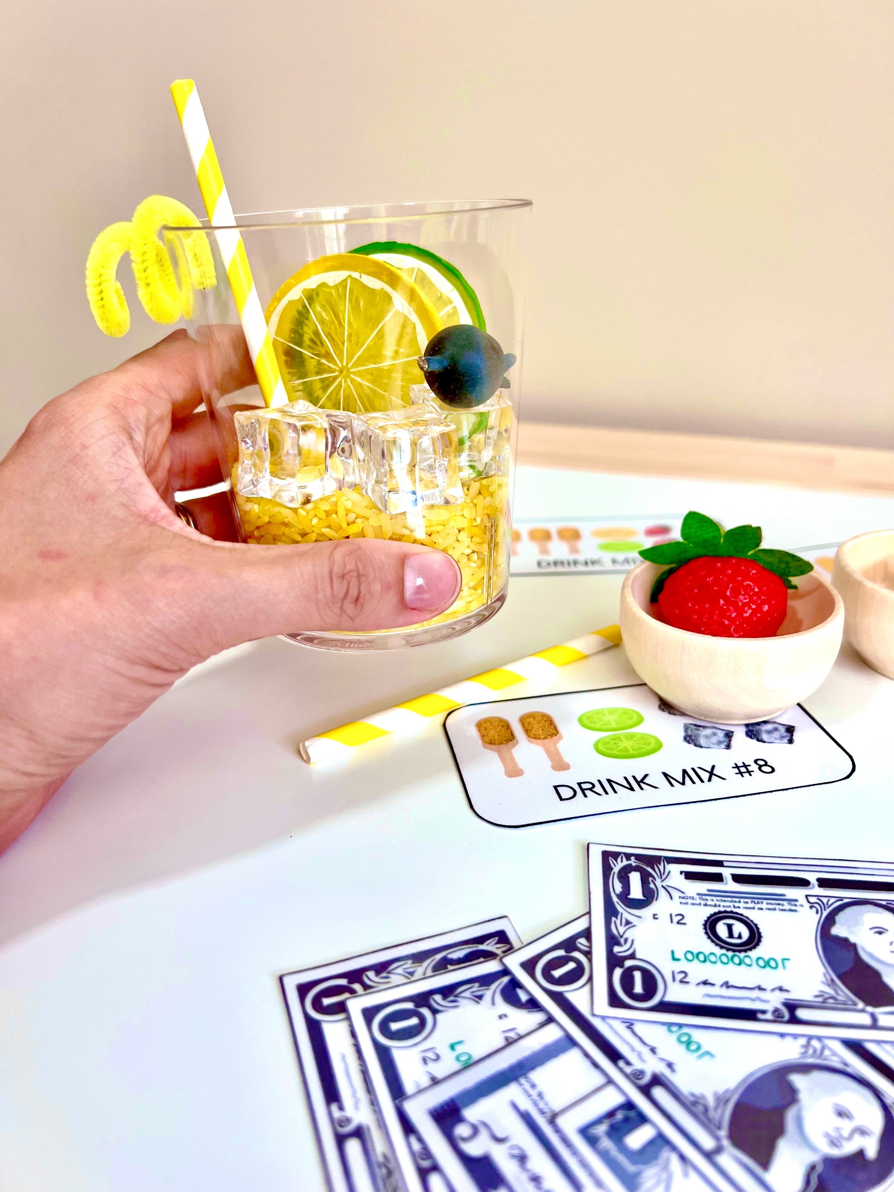 Lemonade Stand Sensory Learning Kit | Themed Sensory Table Supplies Kit for Shared Play