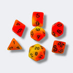Sunforge Dice | Glow-in-the-Dark 7-piece Easy Visibility RPG Dice Set