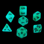 Enchanted Grotto | Glow-in-the-Dark 7-piece Easy Visibility Green RPG Dice Set