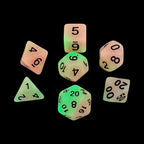 Sunforge Dice | Glow-in-the-Dark 7-piece Easy Visibility RPG Dice Set