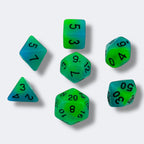 Enchanted Grotto | Glow-in-the-Dark 7-piece Easy Visibility Green RPG Dice Set