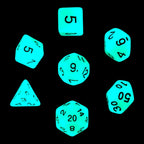 Enchanted Grotto | Glow-in-the-Dark 7-piece Easy Visibility Green RPG Dice Set