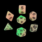 Sunforge Dice | Glow-in-the-Dark 7-piece Easy Visibility RPG Dice Set