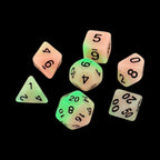 Sunforge Dice | Glow-in-the-Dark 7-piece Easy Visibility RPG Dice Set