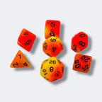 Sunforge Dice | Glow-in-the-Dark 7-piece Easy Visibility RPG Dice Set