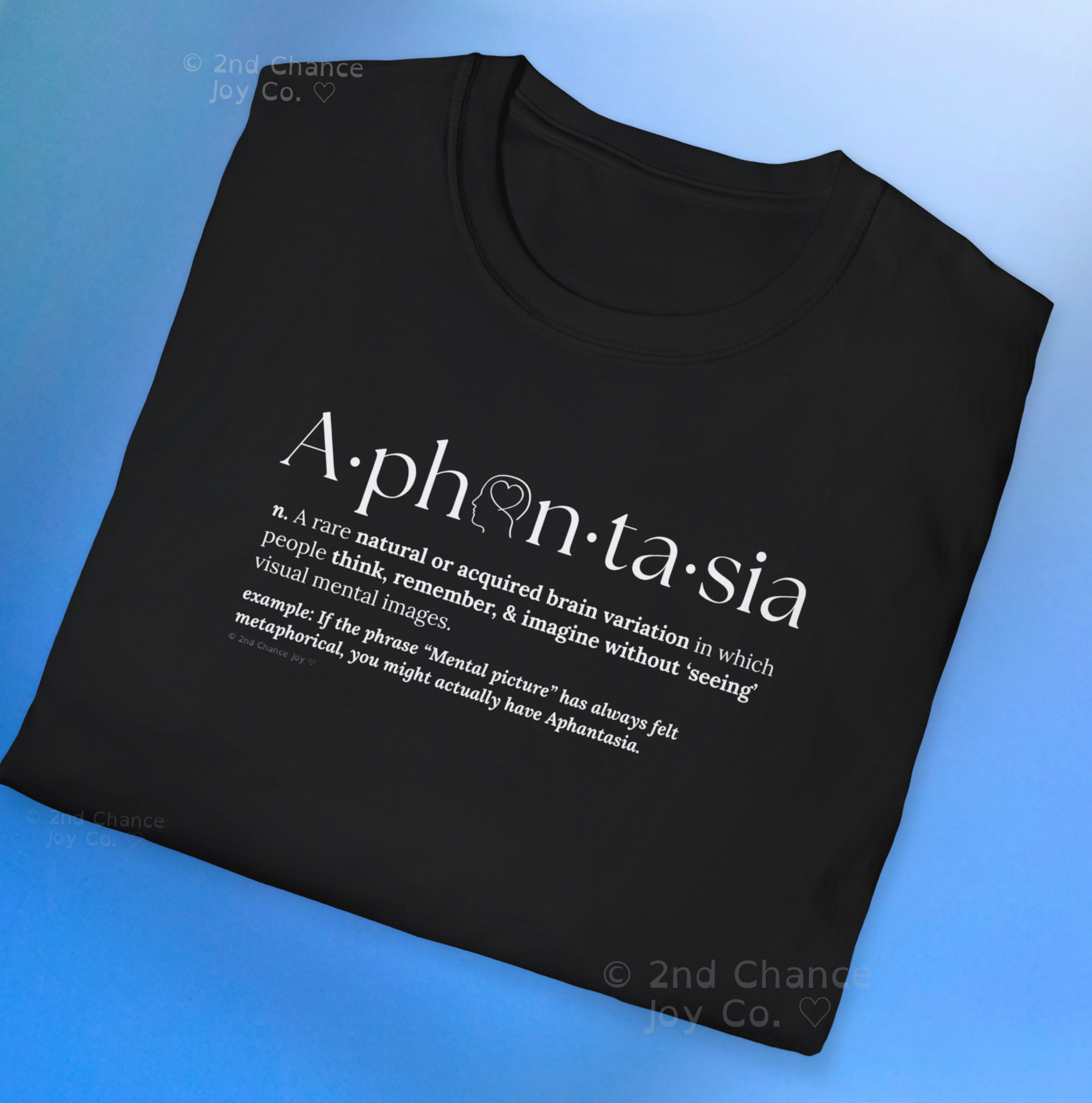 Aphantasia Definition - Mental Imagery Dictionary T-Shirt