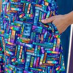 "Lost in the Stacks" Adult Books Sleeveless Dress with Pockets