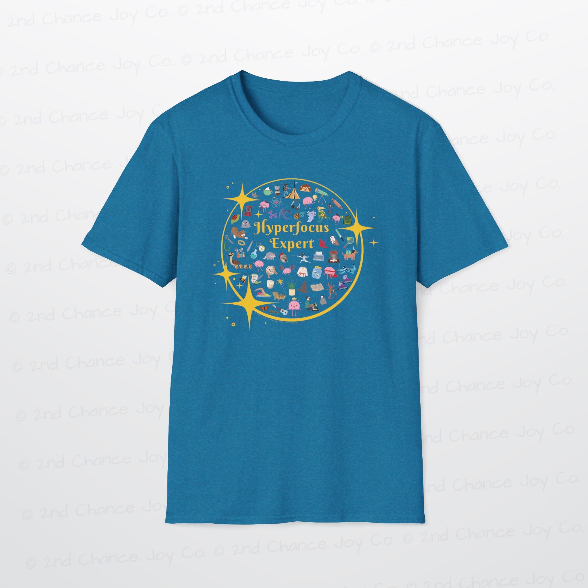 Hyperfocus Expert T-Shirt | ADHD and Neurodiversity Unisex-Fit Starry Mini Icons T-Shirt