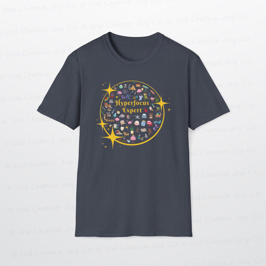 Hyperfocus Expert T-Shirt | ADHD and Neurodiversity Unisex-Fit Starry Mini Icons T-Shirt