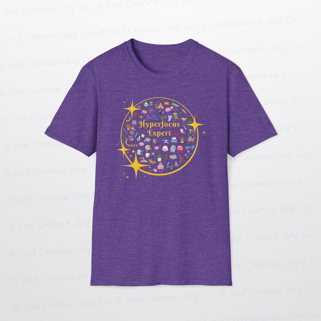 Hyperfocus Expert T-Shirt | ADHD and Neurodiversity Unisex-Fit Starry Mini Icons T-Shirt