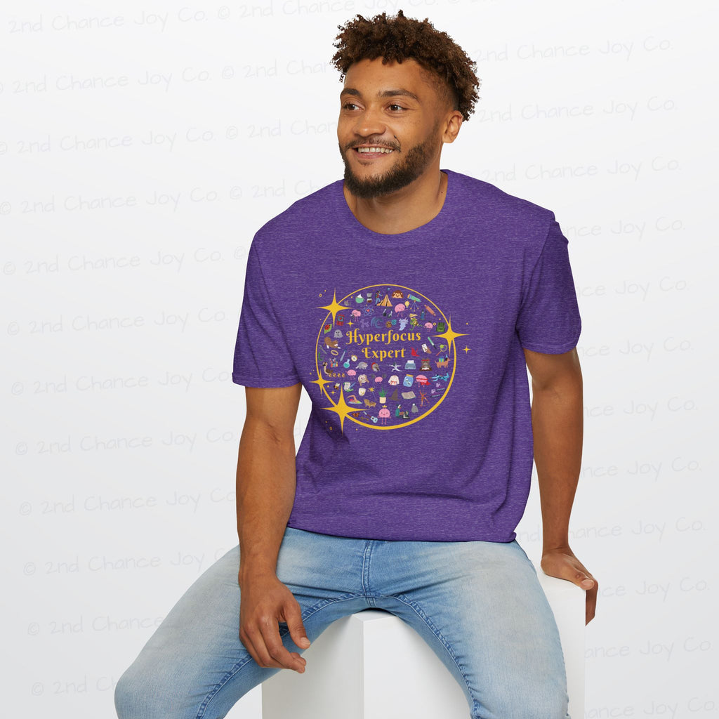 Hyperfocus Expert T-Shirt | ADHD and Neurodiversity Unisex-Fit Starry Mini Icons T-Shirt