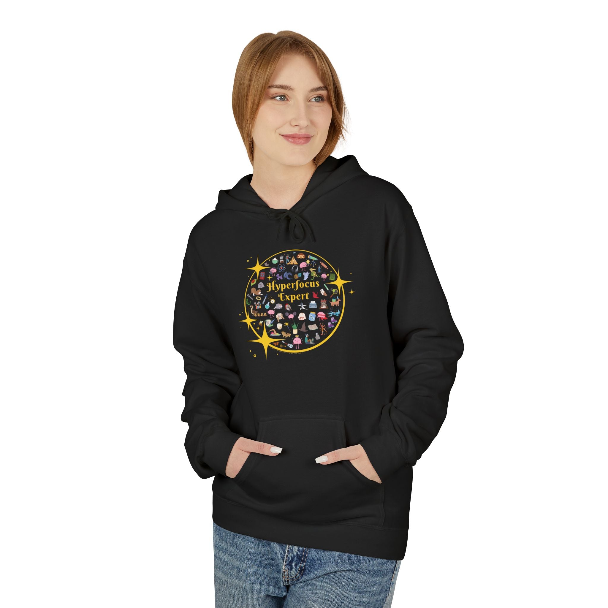 Hyperfocus Expert Pullover Hoodie | ADHD and Neurodiversity Unisex Adults Pullover Sweatshirt
