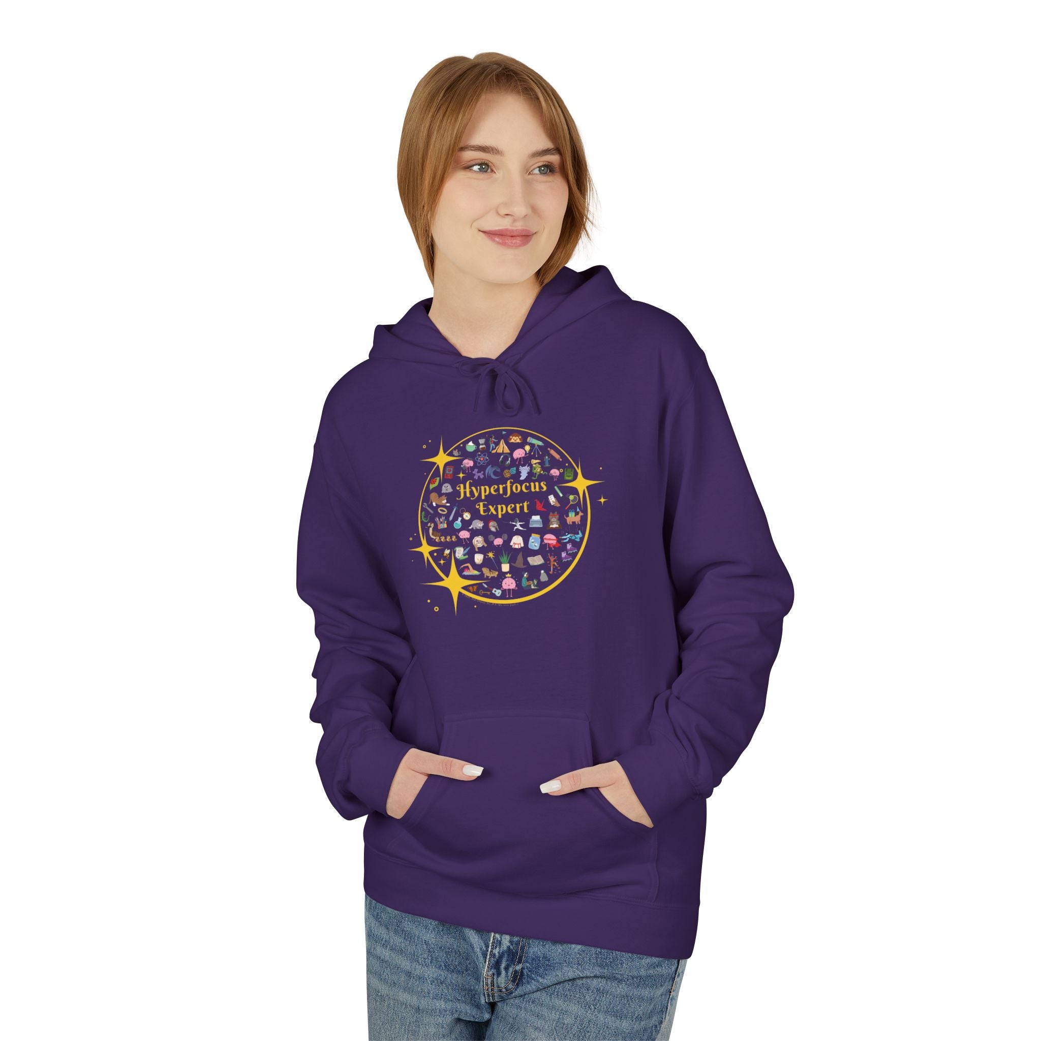 Hyperfocus Expert Pullover Hoodie | ADHD and Neurodiversity Unisex Adults Pullover Sweatshirt