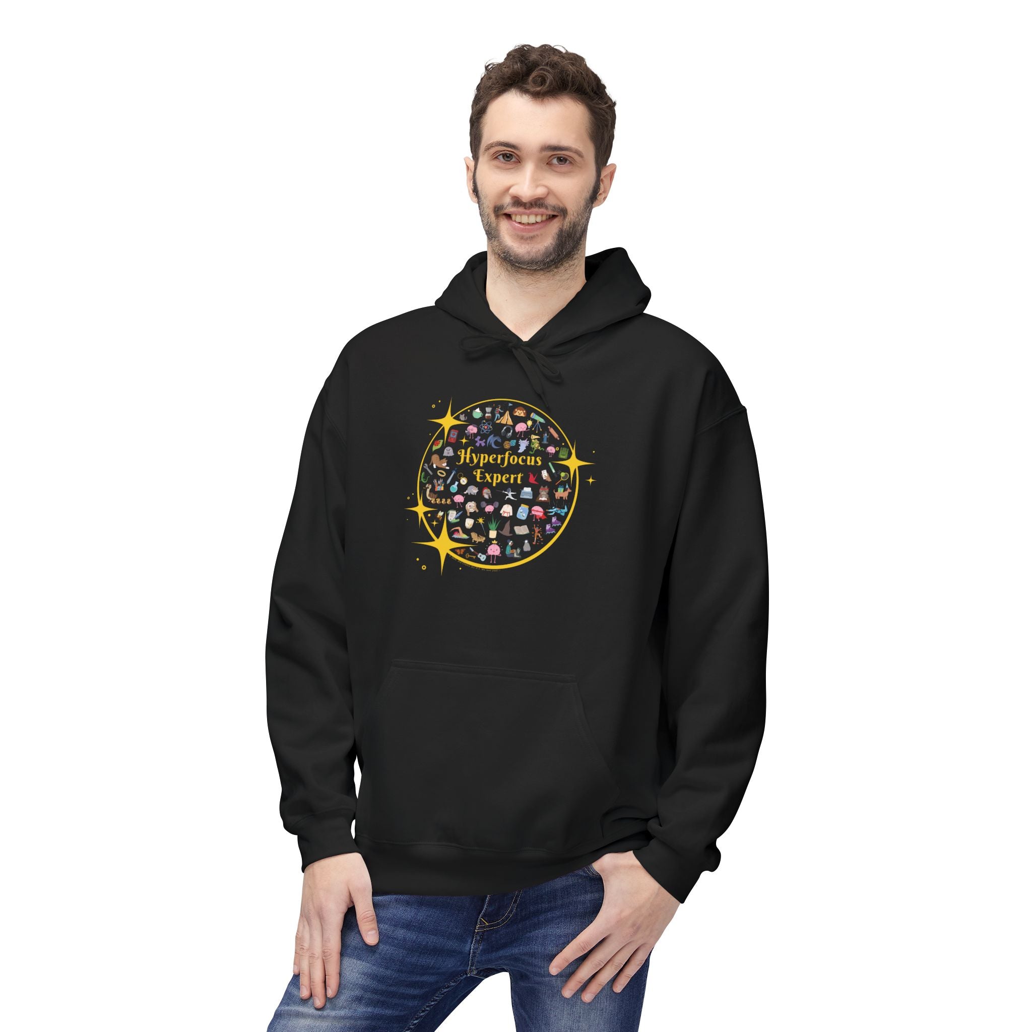Hyperfocus Expert Pullover Hoodie | ADHD and Neurodiversity Unisex Adults Pullover Sweatshirt