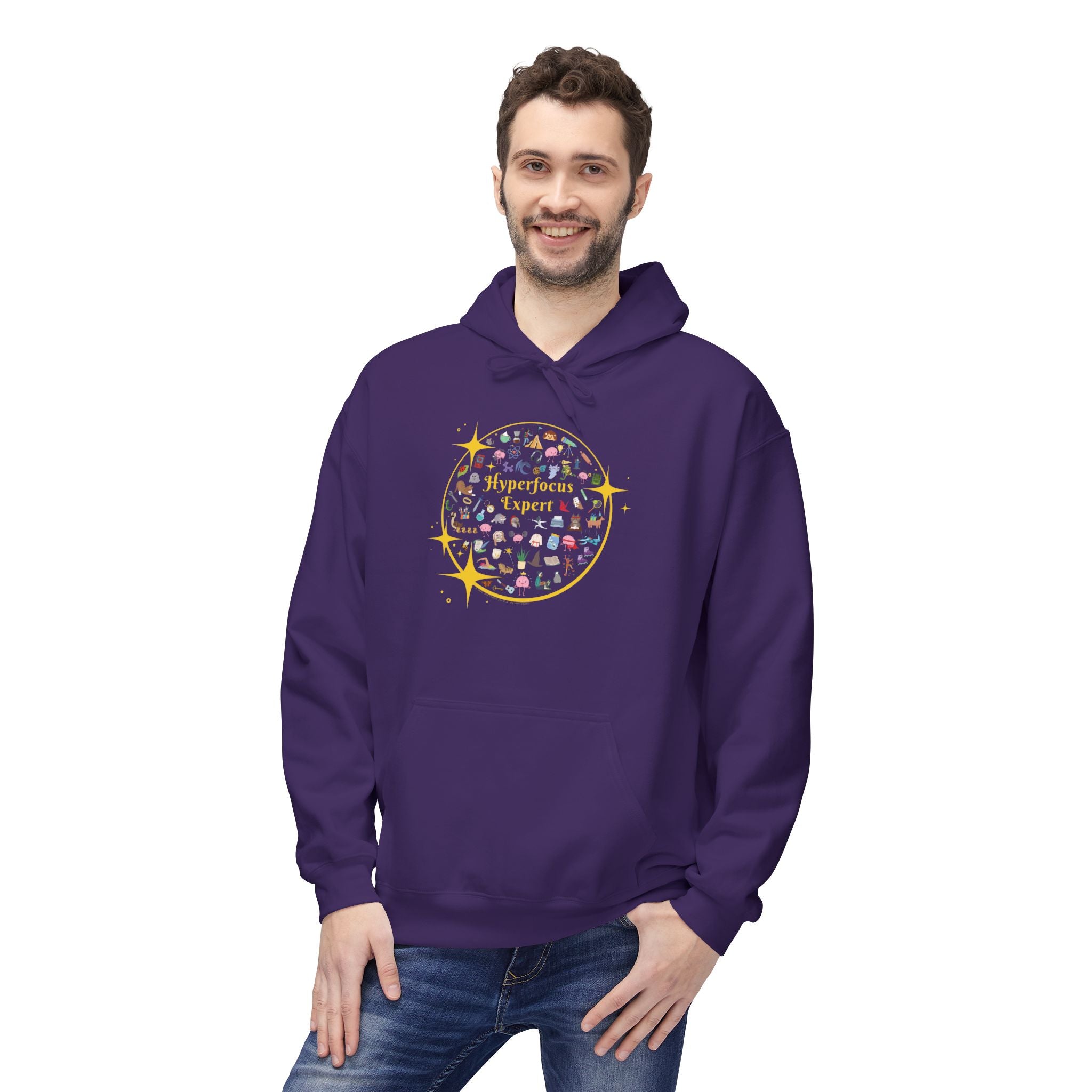Hyperfocus Expert Pullover Hoodie | ADHD and Neurodiversity Unisex Adults Pullover Sweatshirt
