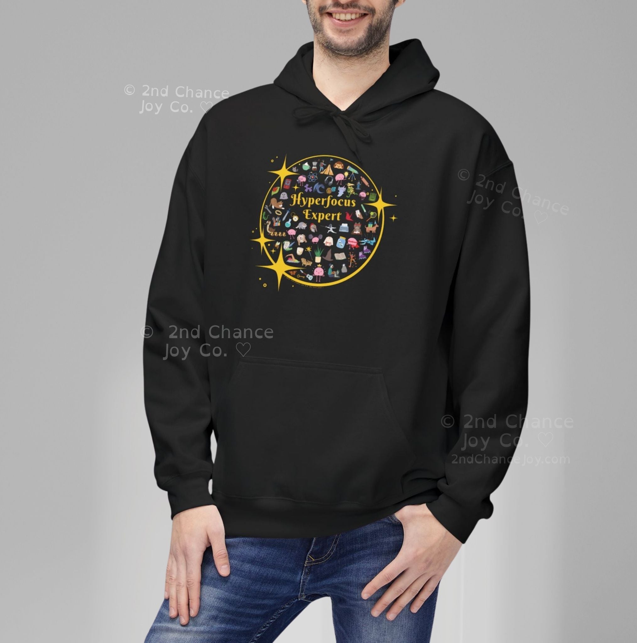 Hyperfocus Expert Pullover Hoodie | ADHD and Neurodiversity Unisex Adults Pullover Sweatshirt