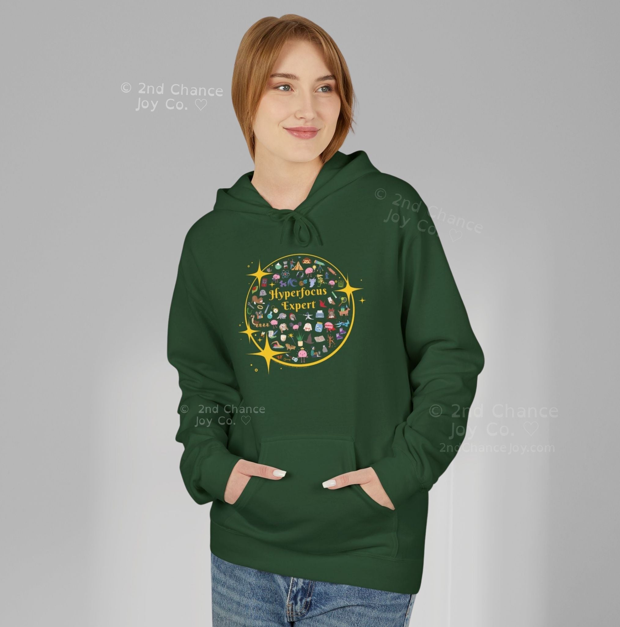 Hyperfocus Expert Pullover Hoodie | ADHD and Neurodiversity Unisex Adults Pullover Sweatshirt