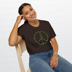 Make Peas Not War T-Shirt | Sweet Pea Peace Symbol Unisex Adults Tee