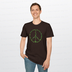 Make Peas Not War T-Shirt | Sweet Pea Peace Symbol Unisex Adults Tee
