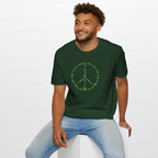 Make Peas Not War T-Shirt | Sweet Pea Peace Symbol Unisex Adults Tee