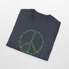 Make Peas Not War T-Shirt | Sweet Pea Peace Symbol Unisex Adults Tee