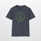 Make Peas Not War T-Shirt | Sweet Pea Peace Symbol Unisex Adults Tee