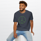 Make Peas Not War T-Shirt | Sweet Pea Peace Symbol Unisex Adults Tee