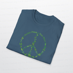 Make Peas Not War T-Shirt | Sweet Pea Peace Symbol Unisex Adults Tee
