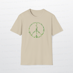 Make Peas Not War T-Shirt | Sweet Pea Peace Symbol Unisex Adults Tee