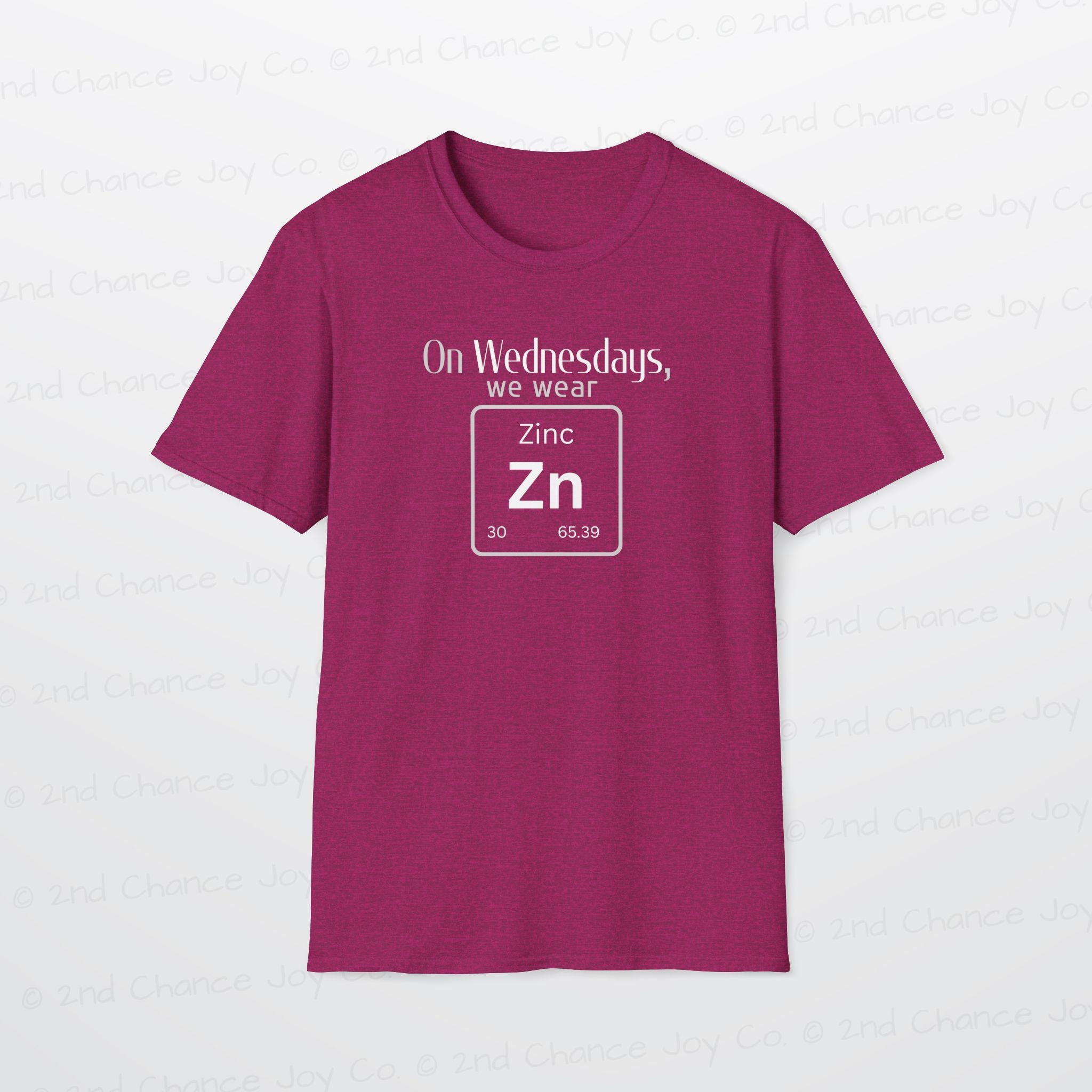 Wednesdays We Wear Zinc - Chemistry Periodic Table Shirt