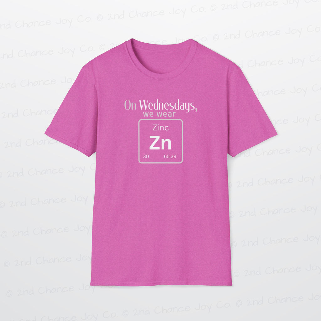 Wednesdays We Wear Zinc - Chemistry Periodic Table Shirt