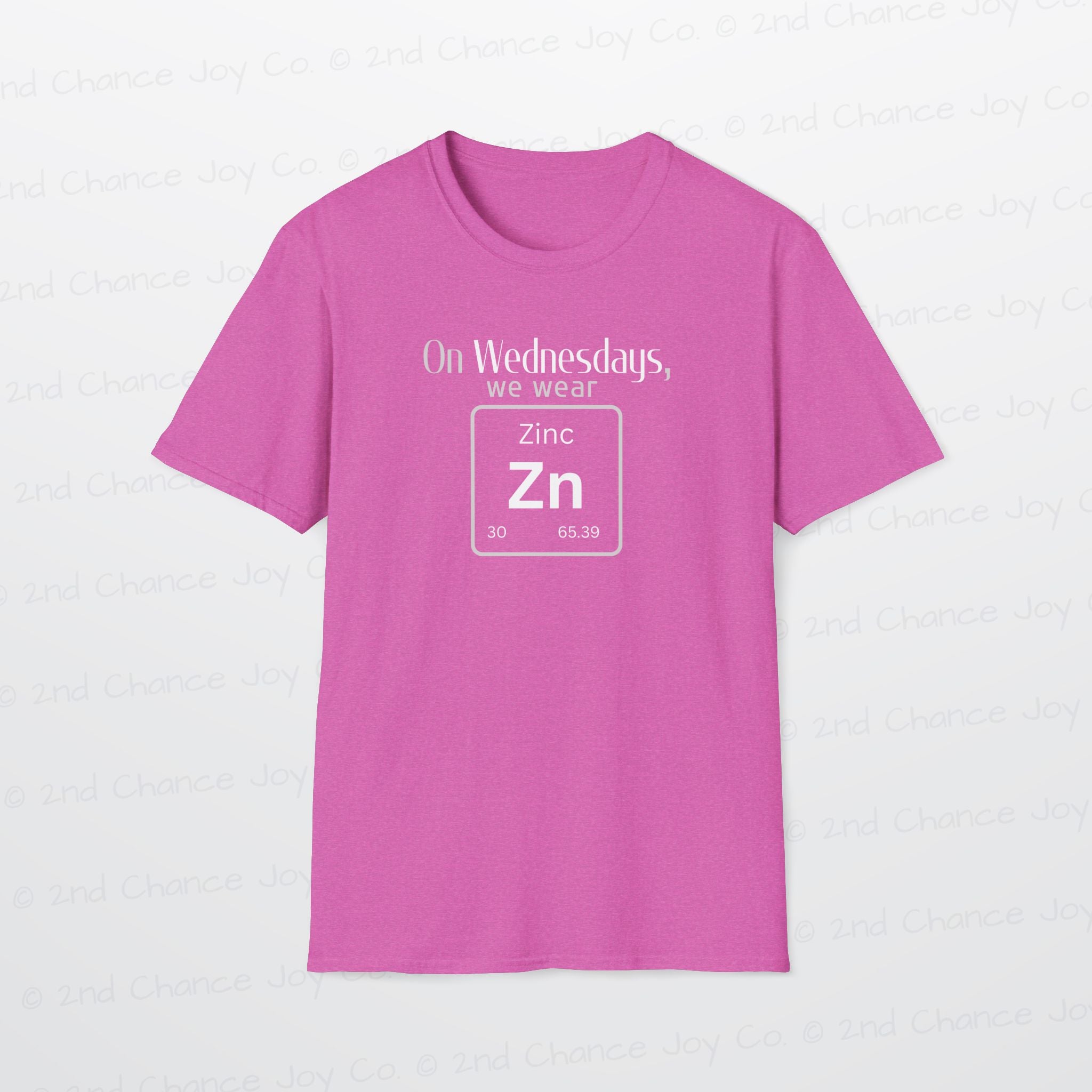 Wednesdays We Wear Zinc - Chemistry Periodic Table Shirt