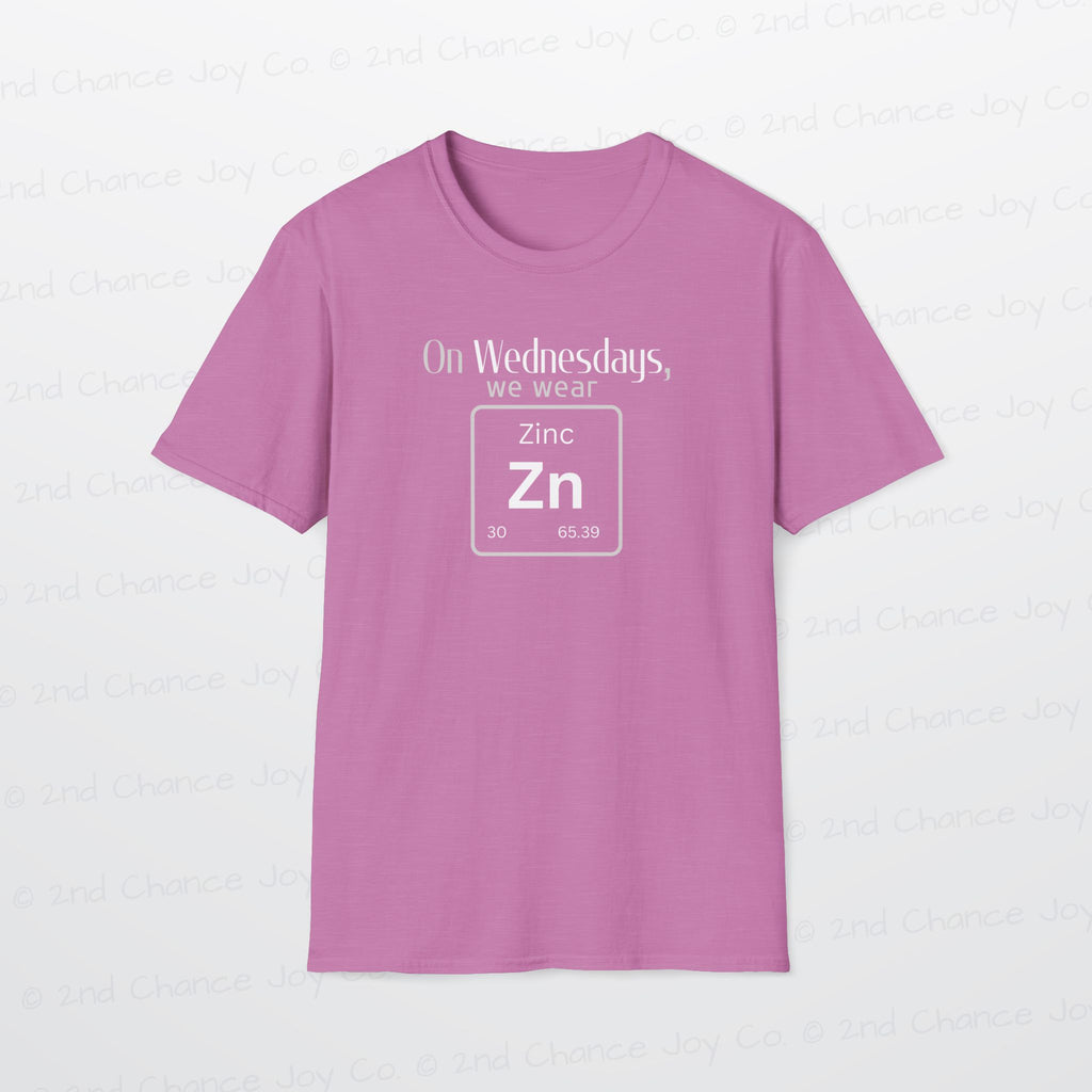 Wednesdays We Wear Zinc - Chemistry Periodic Table Shirt