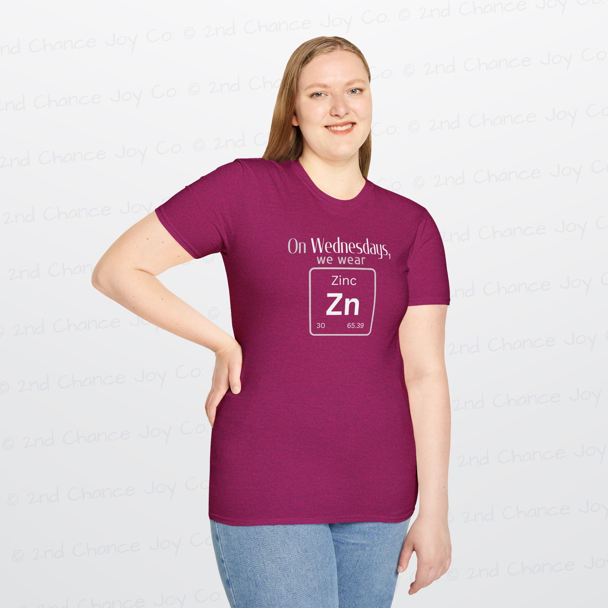 Wednesdays We Wear Zinc - Chemistry Periodic Table Shirt