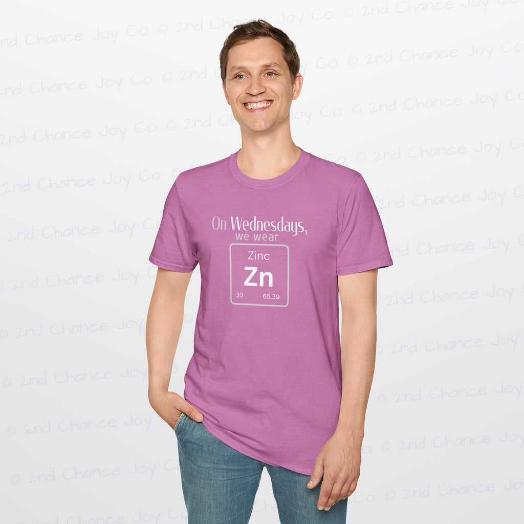 Wednesdays We Wear Zinc - Chemistry Periodic Table Shirt