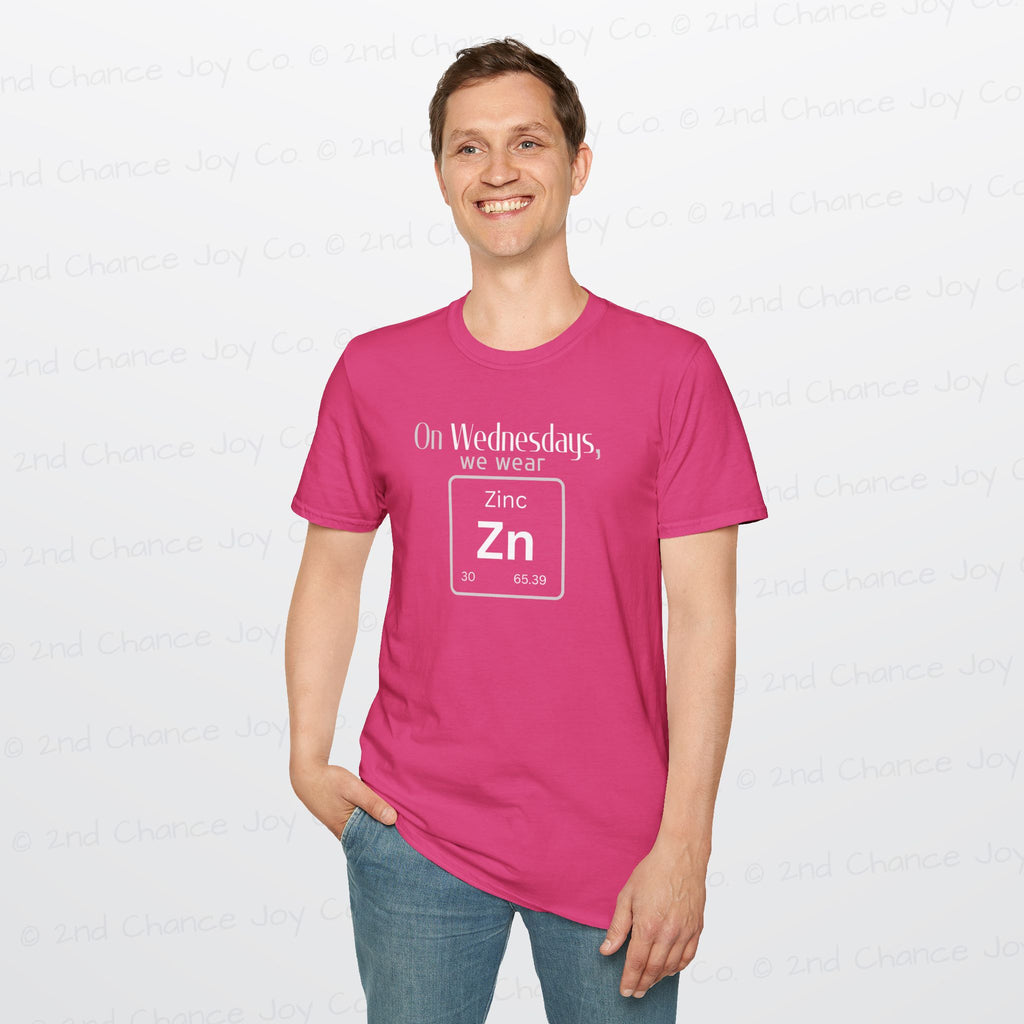 Wednesdays We Wear Zinc - Chemistry Periodic Table Shirt