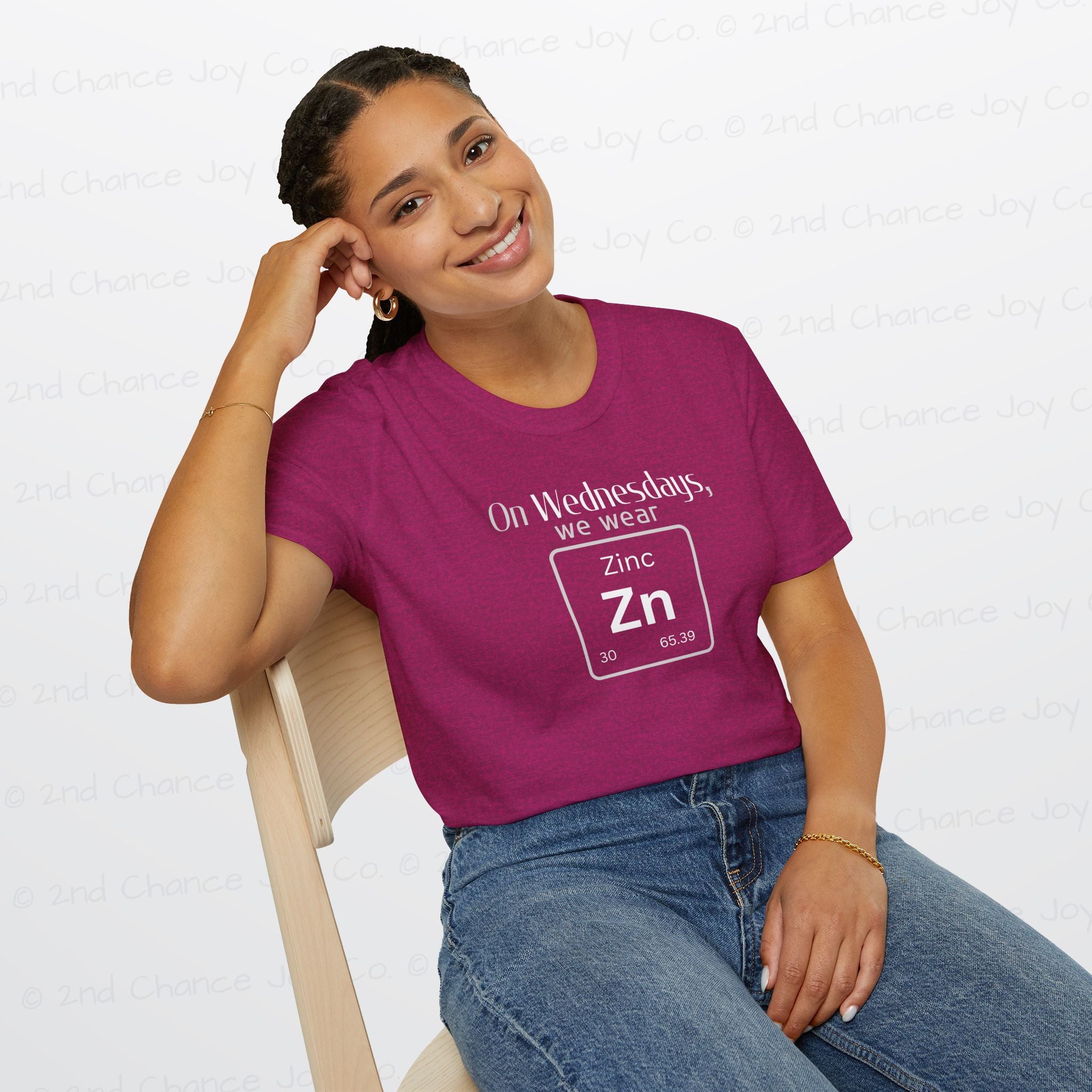 Wednesdays We Wear Zinc - Chemistry Periodic Table Shirt