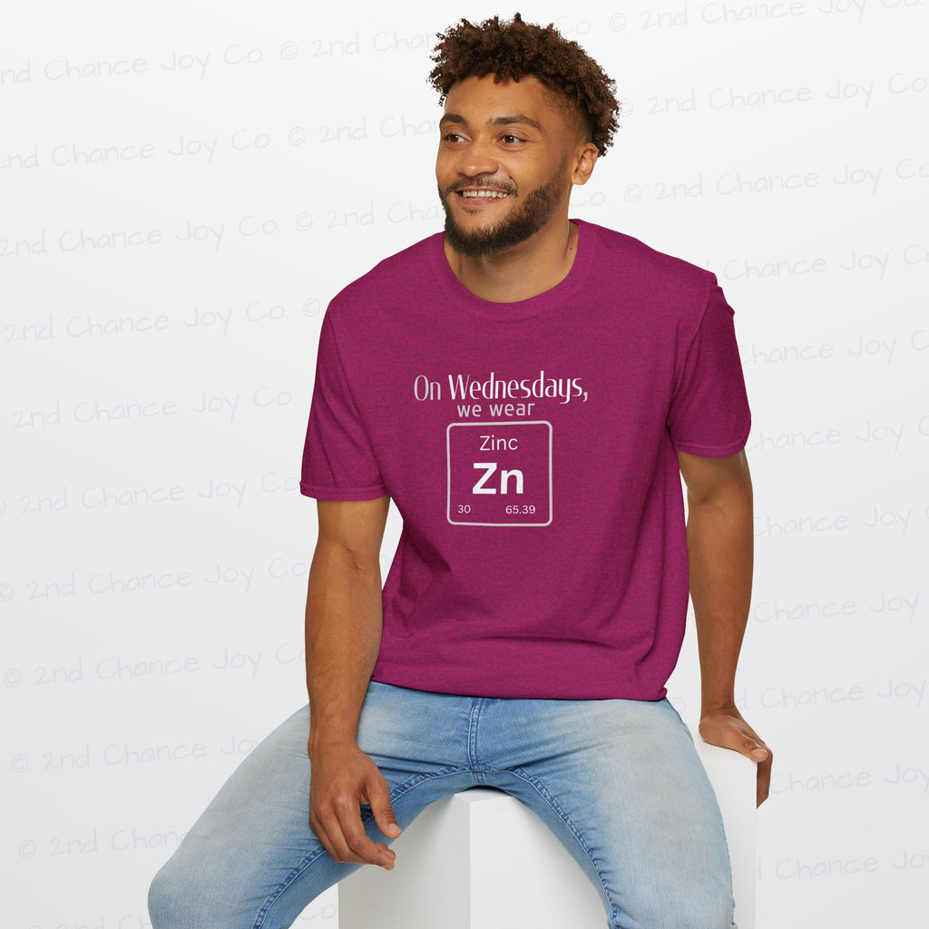 Wednesdays We Wear Zinc - Chemistry Periodic Table Shirt