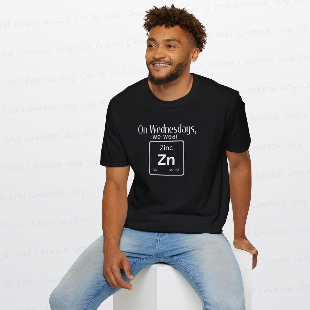 Wednesdays We Wear Zinc - Chemistry Periodic Table Shirt