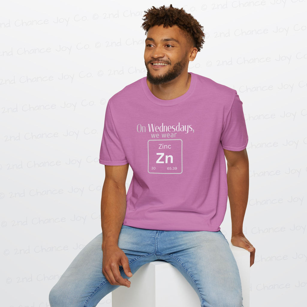 Wednesdays We Wear Zinc - Chemistry Periodic Table Shirt